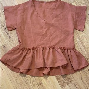 Ruffled Peplum Top